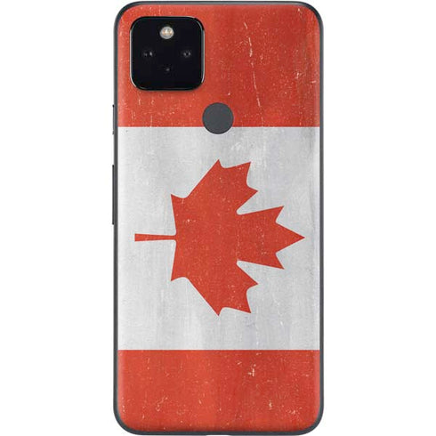 Canada Flag Distressed Google Pixel 4a 5G Skin